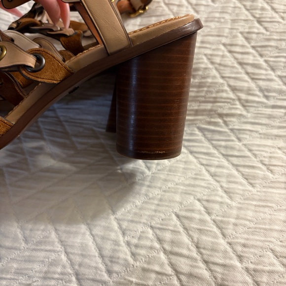Coach Tan and White Strappy Sandals - Picture 4 of 12